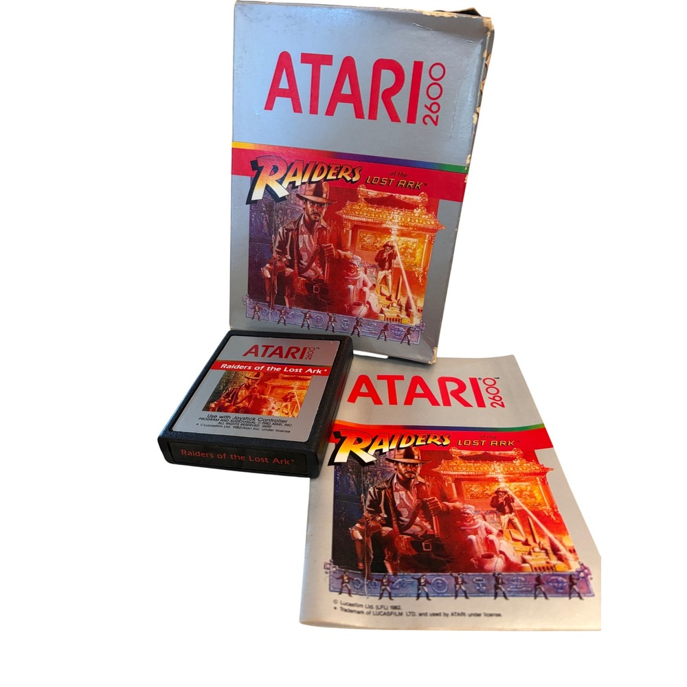 Atari 2600 Raiders of the Lost Ark Game CIB Box Manual 1982 Lucasfilm CX2659
